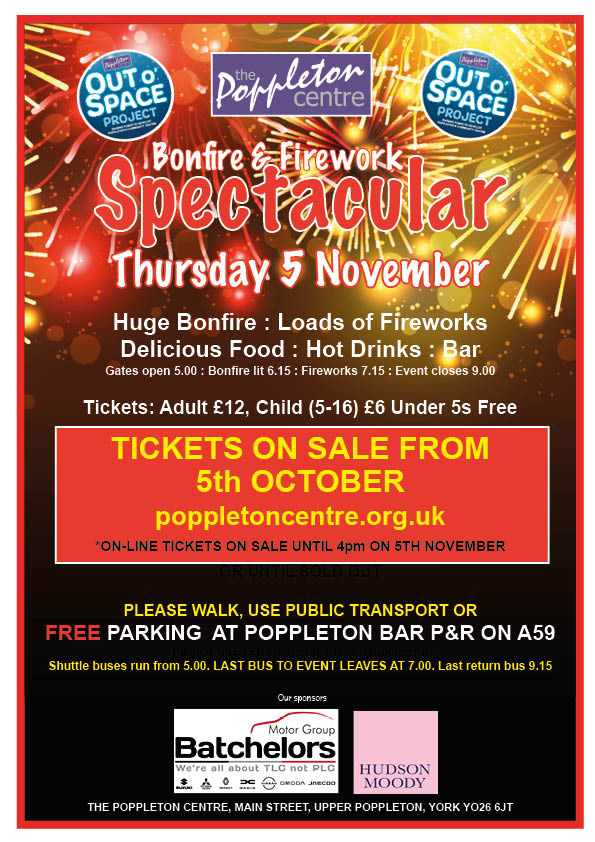 Poppleton Bonfire and Fireworks